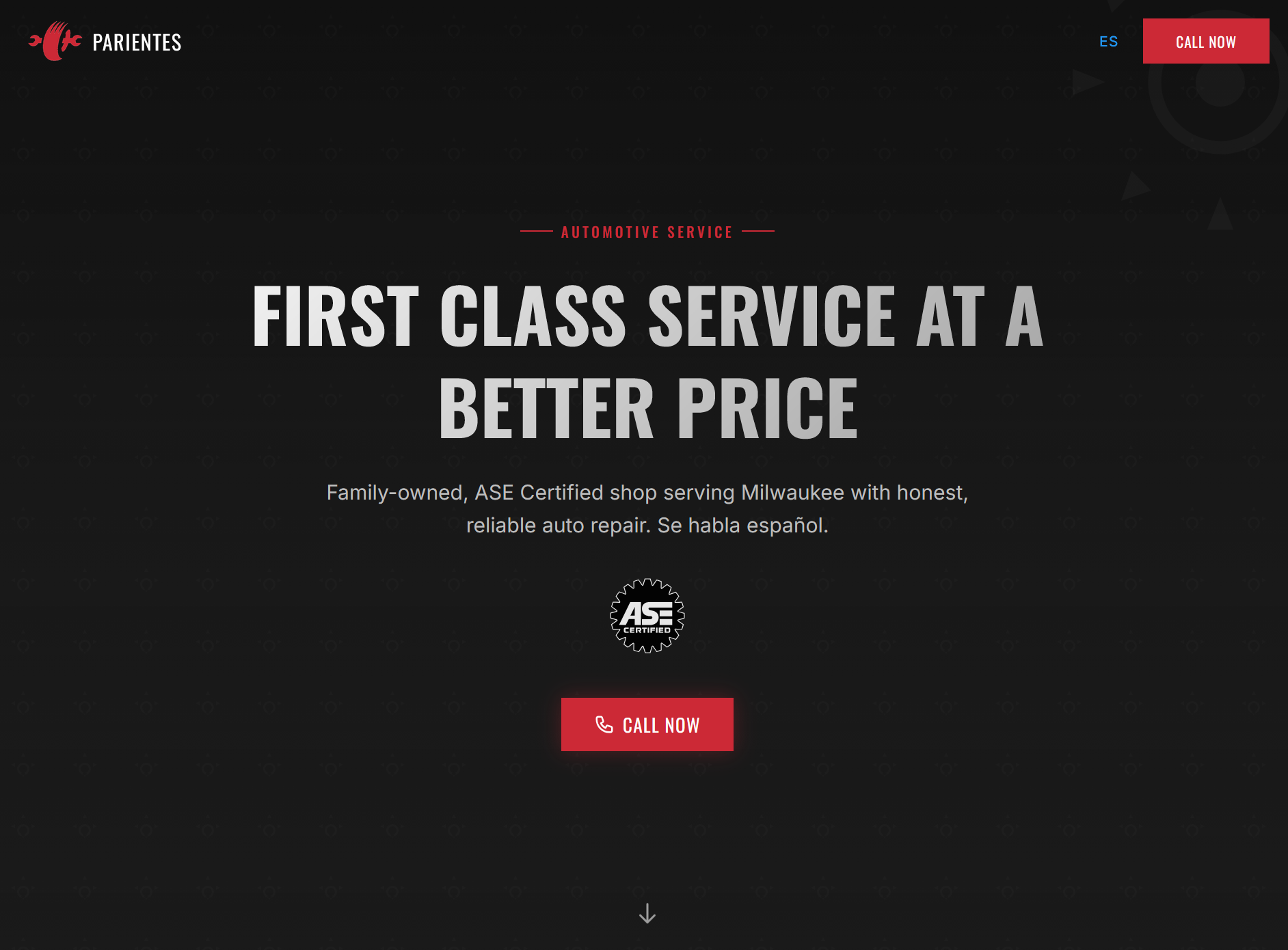 Screenshot of Parientes website